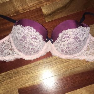 Pink and purple lace Victoria's Secret bra